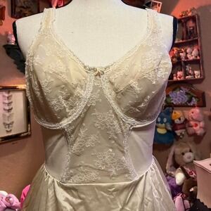 Vintage vtg La Shapeur by Young Smoothie 70s boned slip dress fairy coquette